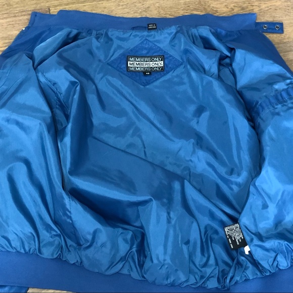 ◈SOLD◈ Vtg MEMBERS ONLY Navy Blue Racer Jacket - Mens Size 40 Windbreaker 1980s - Picture 9 of 10